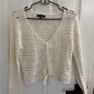 Lulu's Cream Crochet Knitwear